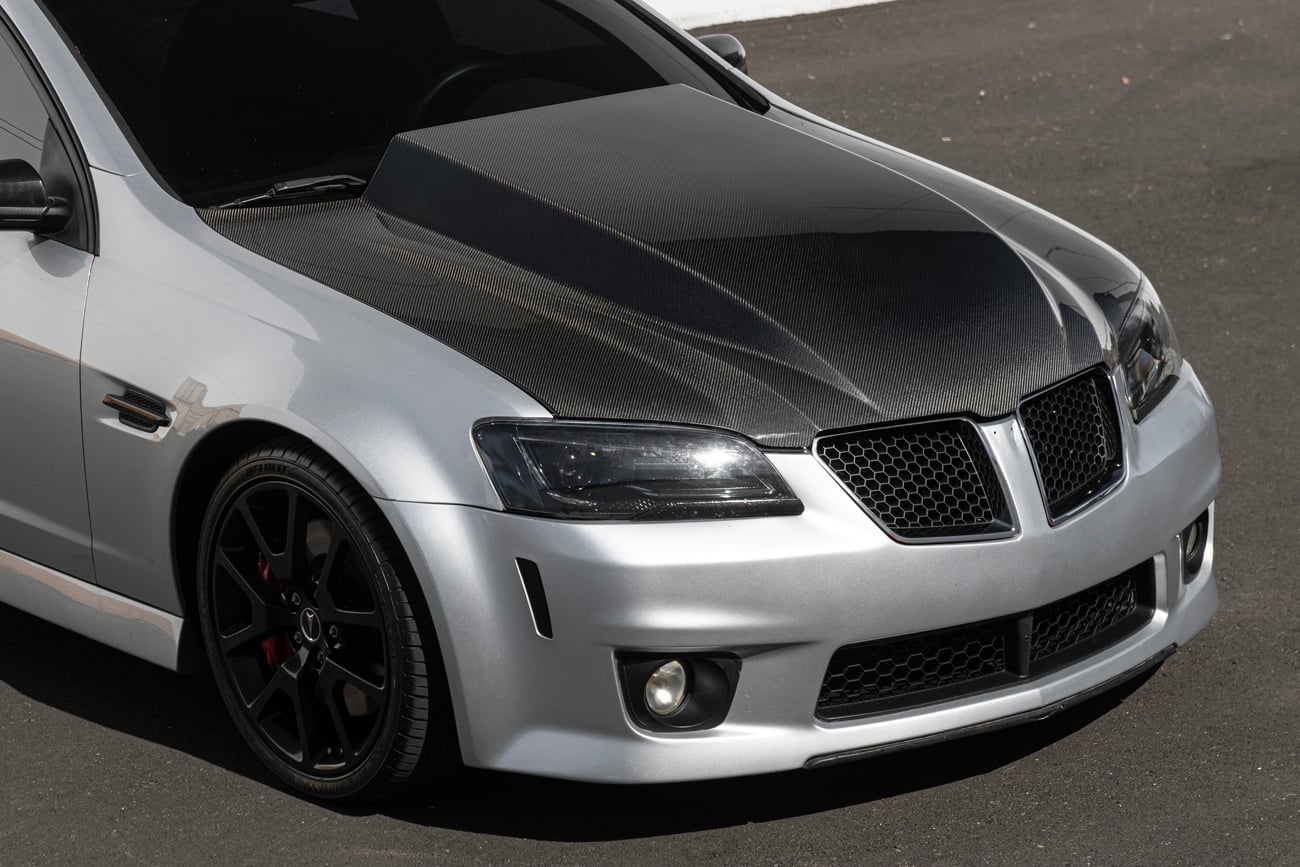 2008-2009 PONTIAC G8 CARBON FIBER FRONT COWL HOOD